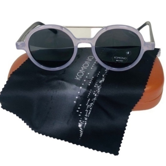 Komono sunglasses NEW round Vivien Violet purple Black - Picture 5 of 8